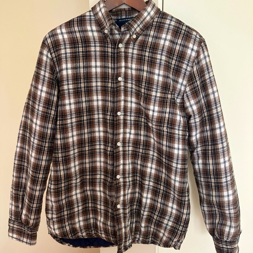 Thick Brandy Melville Brown Oversized Flannel